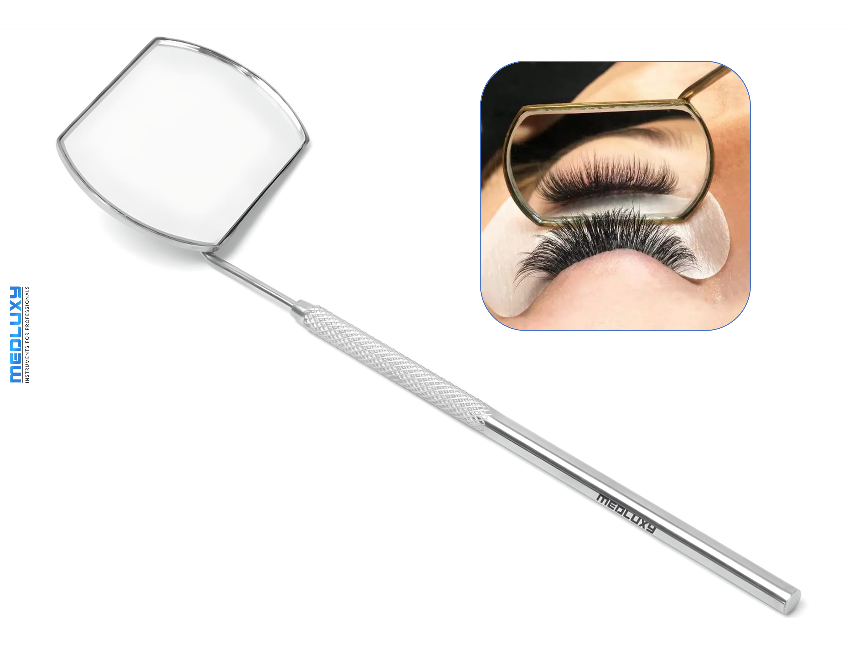 Medluxy Pro - Wimperspiegel - Lash Mirror met echte spiegel - Groot - WS0426
